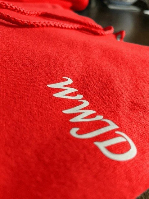 Close Up Red WWJD Hoodie